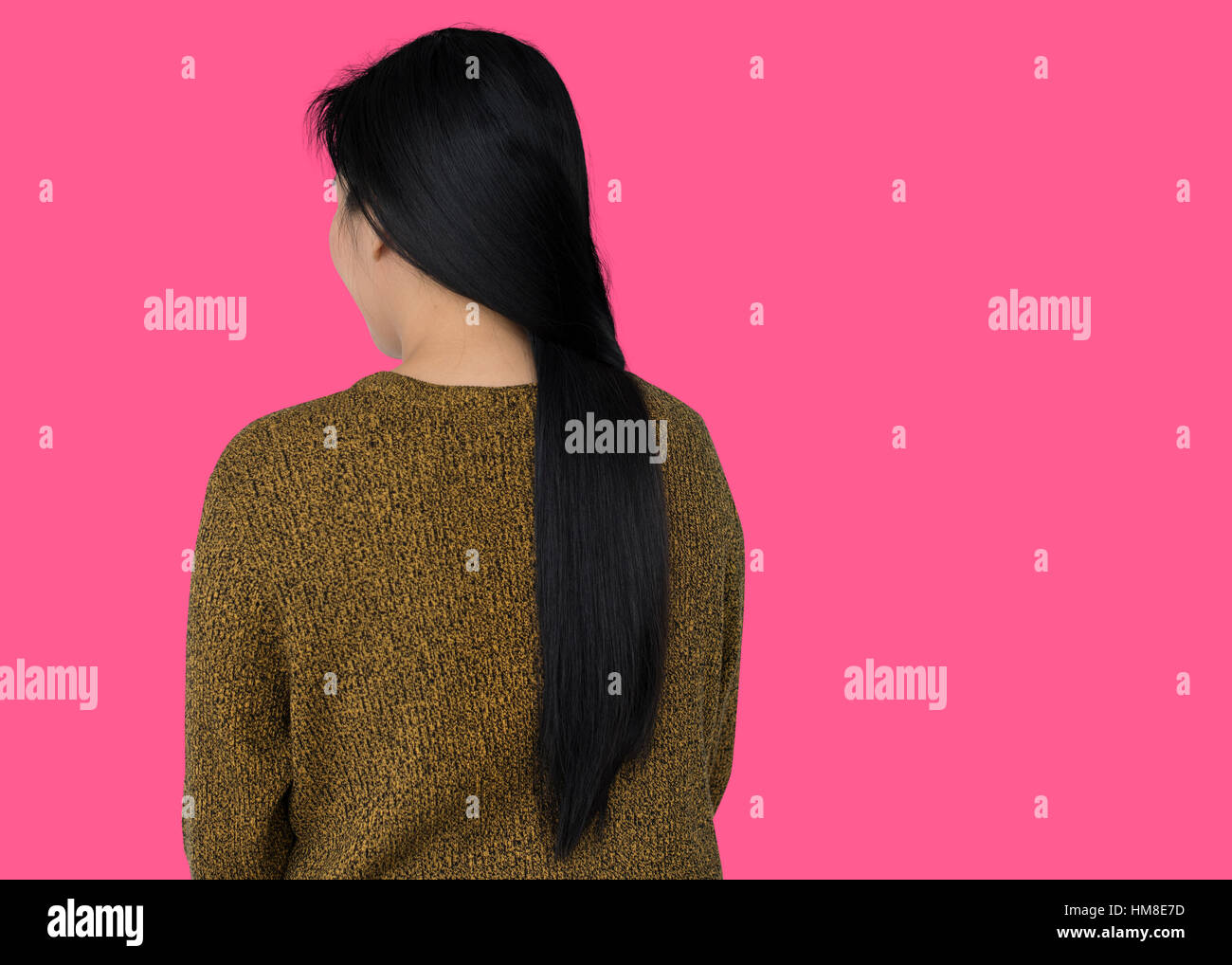 Asian Woman Back View Concept Stock Photo - Alamy