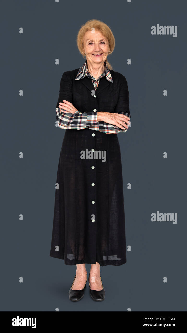 Woman cheerful portrait studio hi-res stock photography and images - Alamy