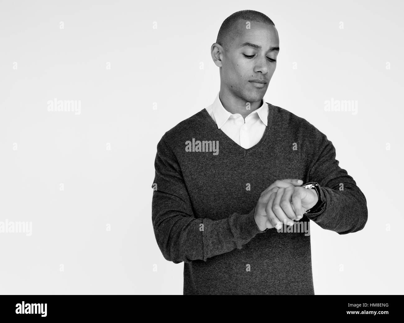 Businessman Waiting Time Management Concept Stock Photo Alamy