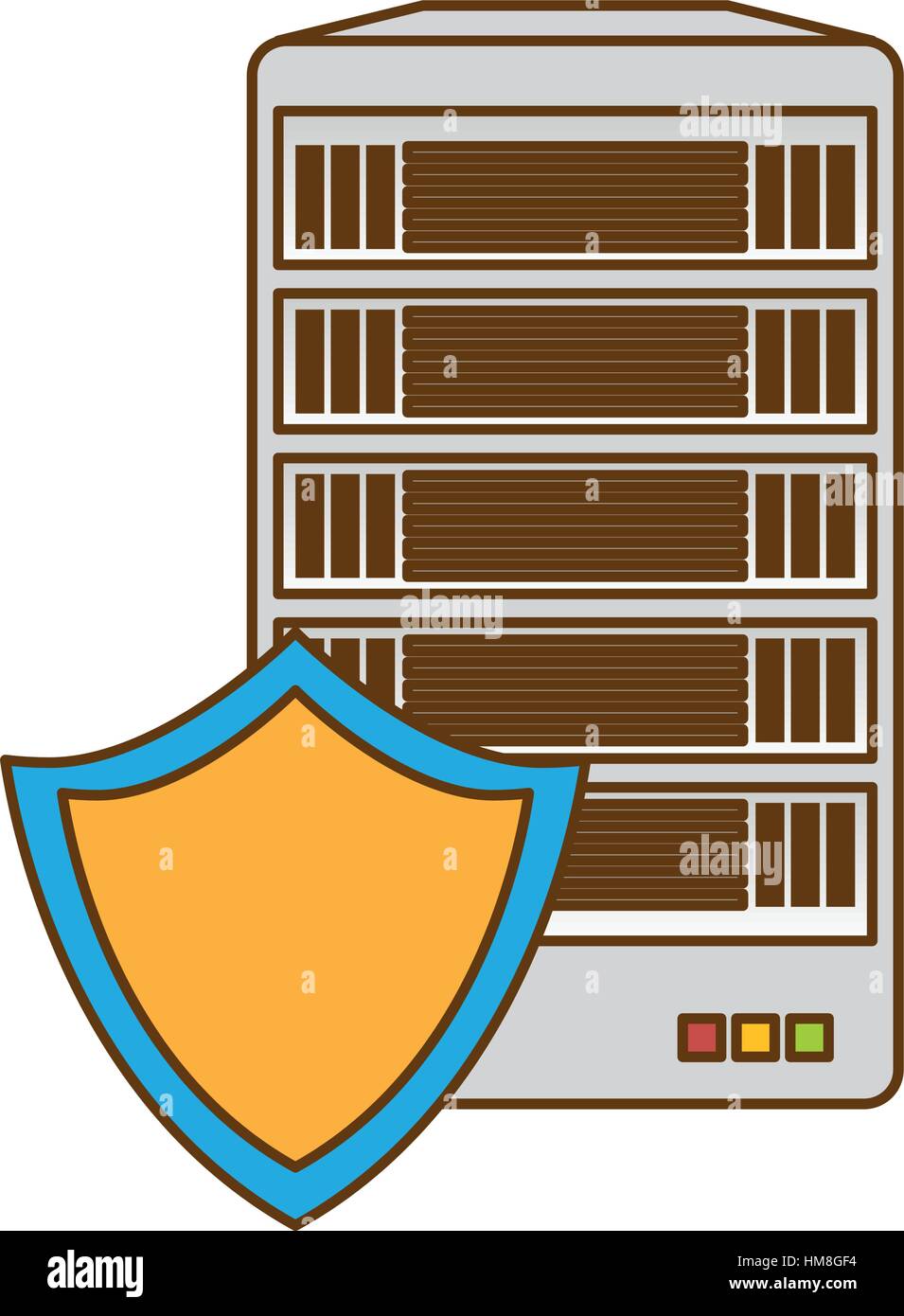 server related shield icon image vector illustration design Stock ...