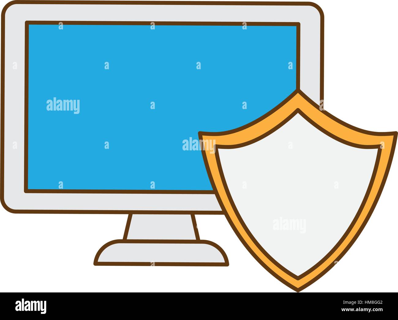 computer shield server banner icon image, vector illustration Stock ...