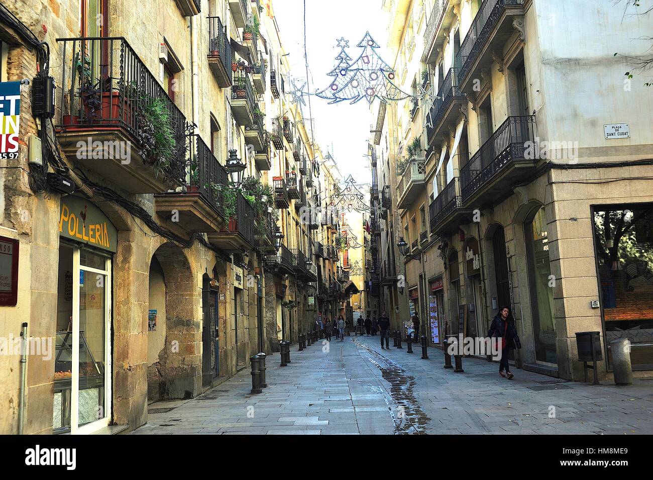 Casc Antic, Old Downtown. Barcelona, Spain Stock Photo