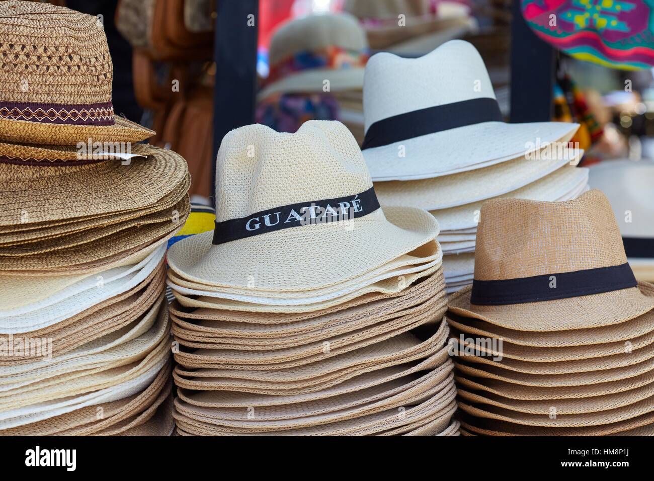 Panama hats, Souvenirs, Peñol stone, El Peñol, Antioquia department