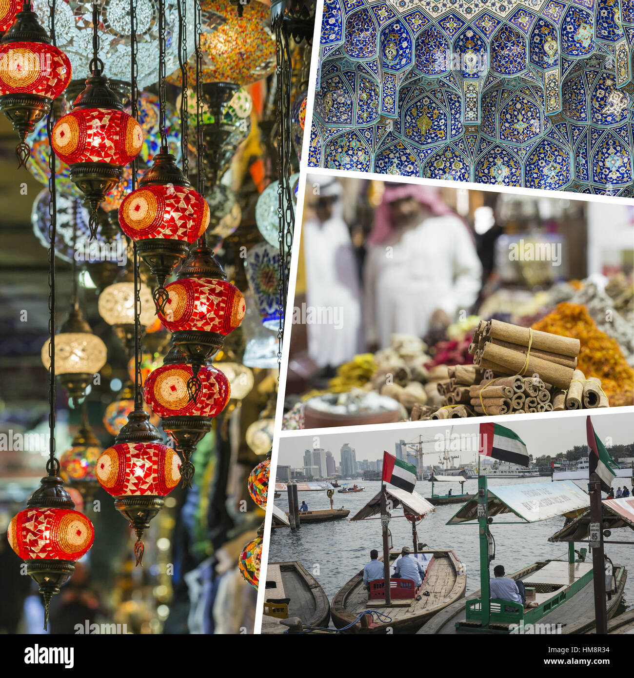 Collage of photos from Dubai. UAE Stock Photo Alamy