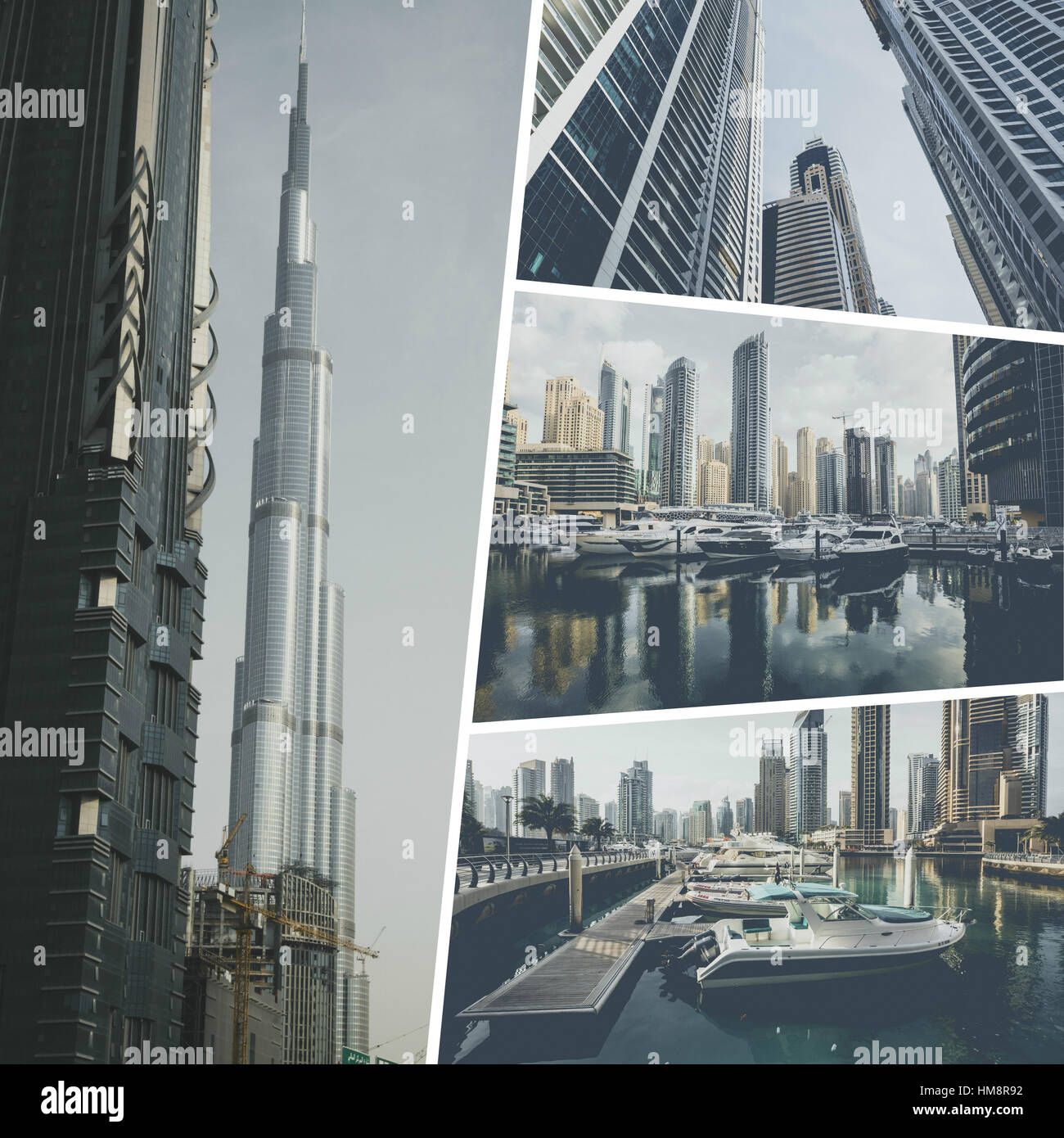 Collage of photos from Dubai. UAE Stock Photo Alamy