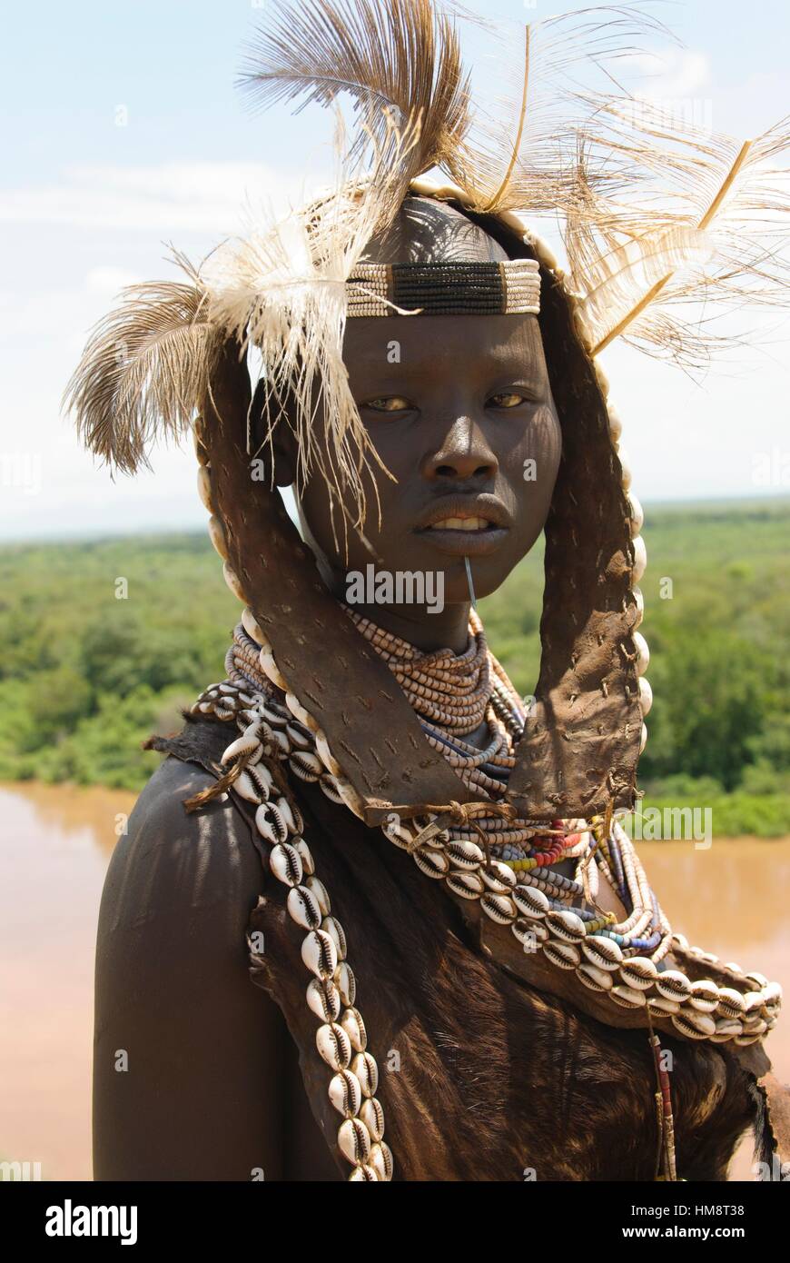 Portrait Young Karo Tribe Woman High Resolution Stock Photography and ...