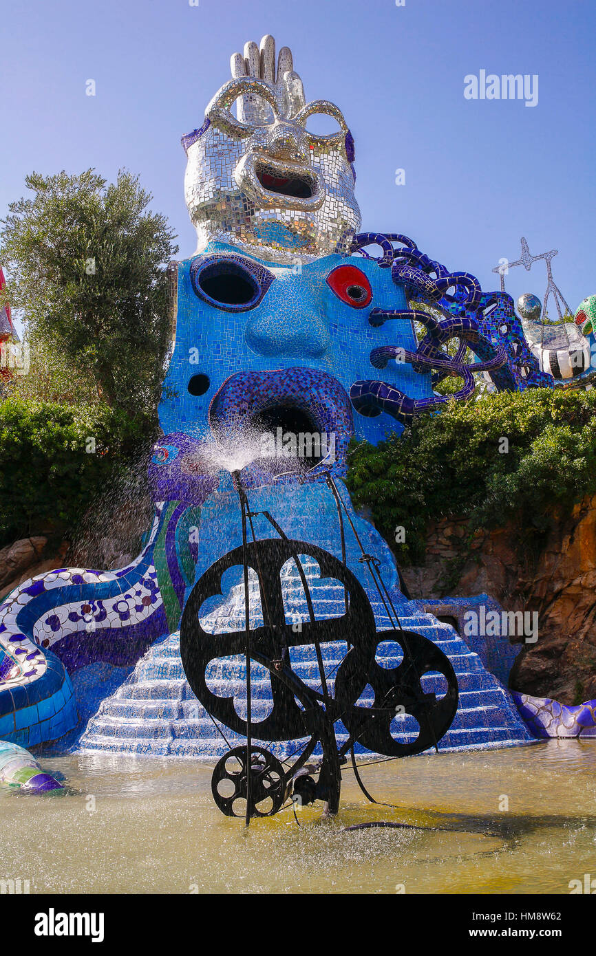 The Tarot Garden is an artistic park located in Garavicchio, near Pescia  Fiorentina, communal village of Capalbio (GR) in Tuscany, Italy, designed  by the French-American artist Niki de Saint Phalle, populated with