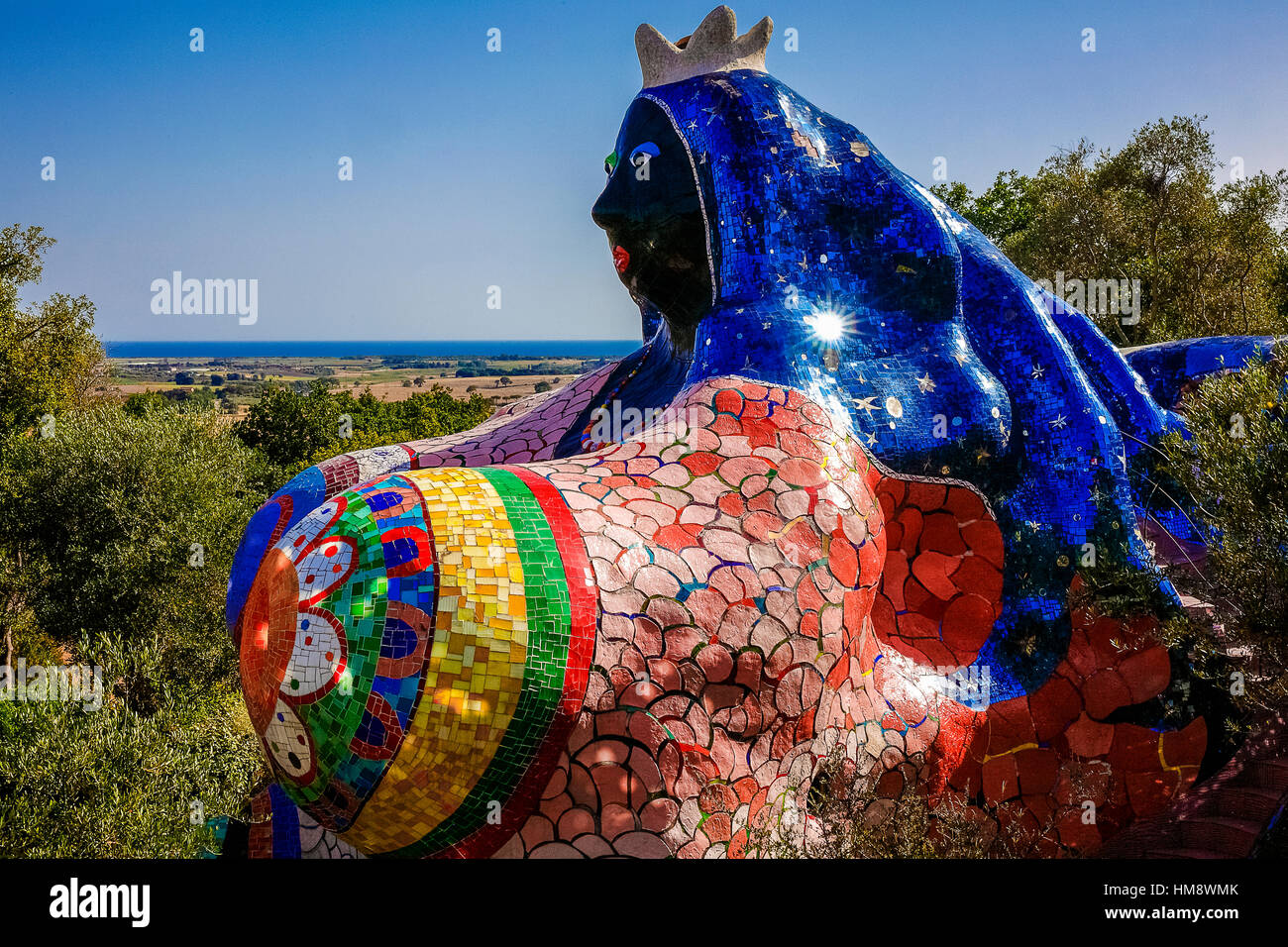 The Tarot Garden is an artistic park located in Garavicchio, near Pescia  Fiorentina, communal village of Capalbio (GR) in Tuscany, Italy, designed  by the French-American artist Niki de Saint Phalle, populated with