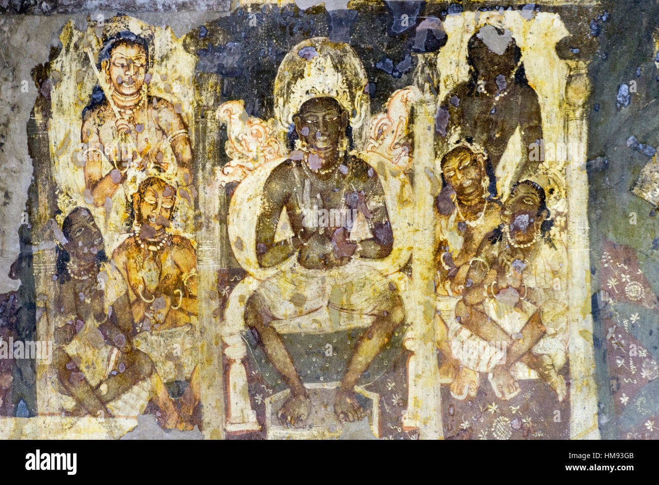Painting Ajanta Caves India Hi Res Stock Photography And Images Alamy Buddhist Painting In The Ajanta Caves Maharashtra India HM93GB