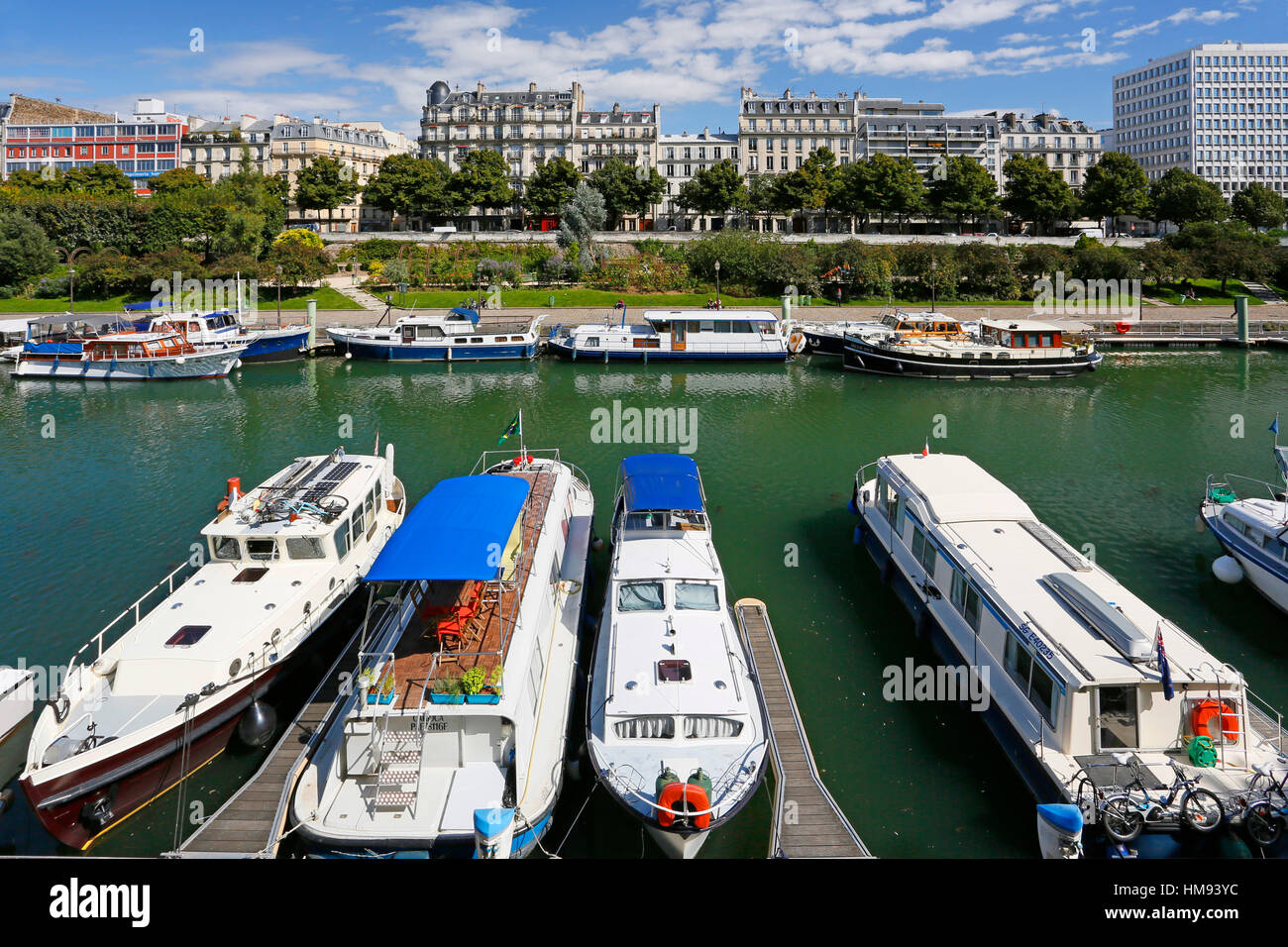 France, Paris, 4th arrondissement, Prt de l'Arsenal. Stock Photo