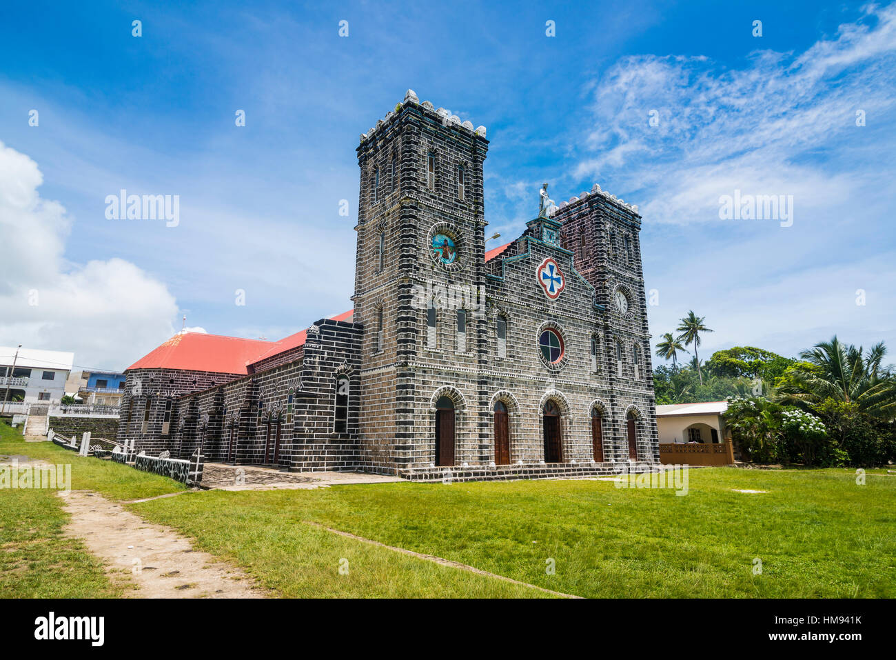 Cathedral of Our Lady of the Assumption, Mata-Utu, Wallis, Wallis and Futuna, South Pacific, Pacific Stock Photo
