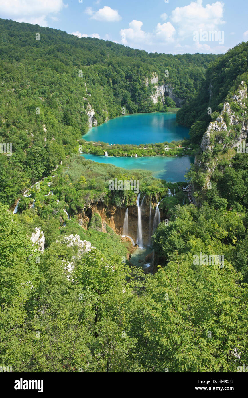 Croatia, Lakes and waterfalls of the National park of Plitvice ...