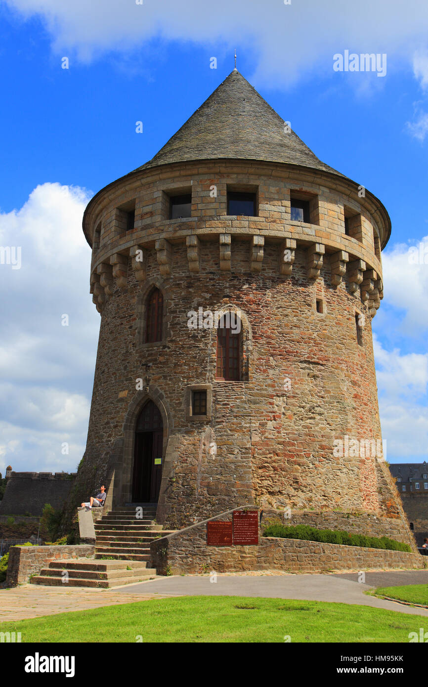 France, Brittany, Finistere, Brest. Tower of la MotteTanguy. Museum of