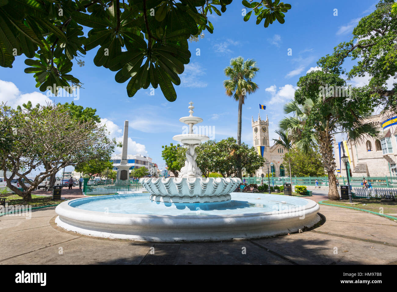 National Heroes Square, Bridgetown, St. Michael, Barbados, West Indies, Caribbean, Central America Stock Photo