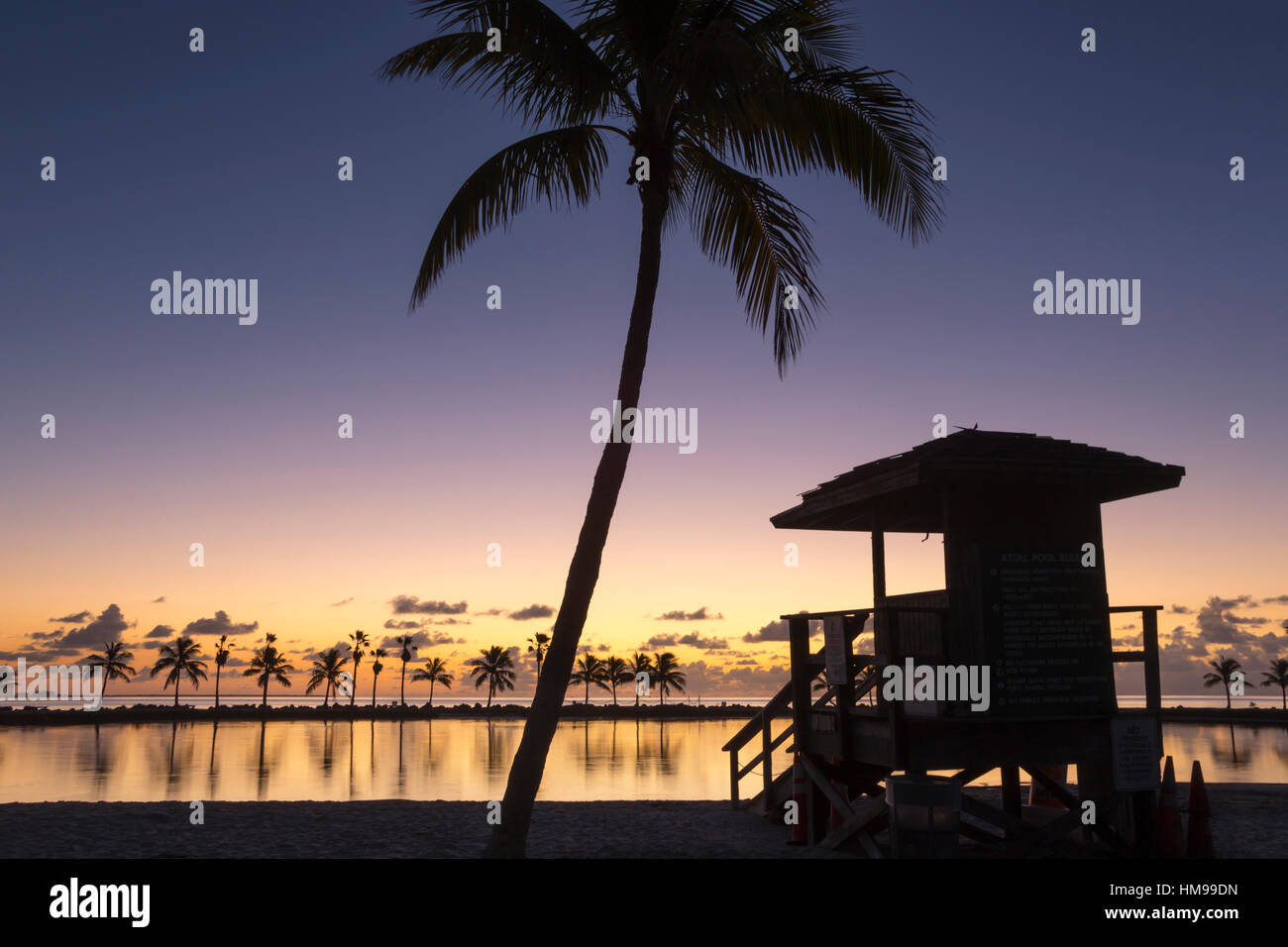 LIFEGUARD TOWER STATION REFLECTING POOL ATOLL MATHESON HAMMOCK COUNTY