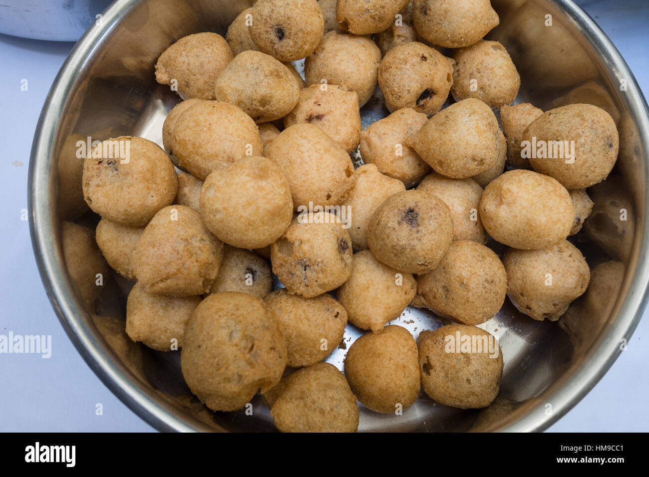 Purnam burelu is a popular south indian sweet made of lentils,jaggery and prepared duing special occasions Stock Photo