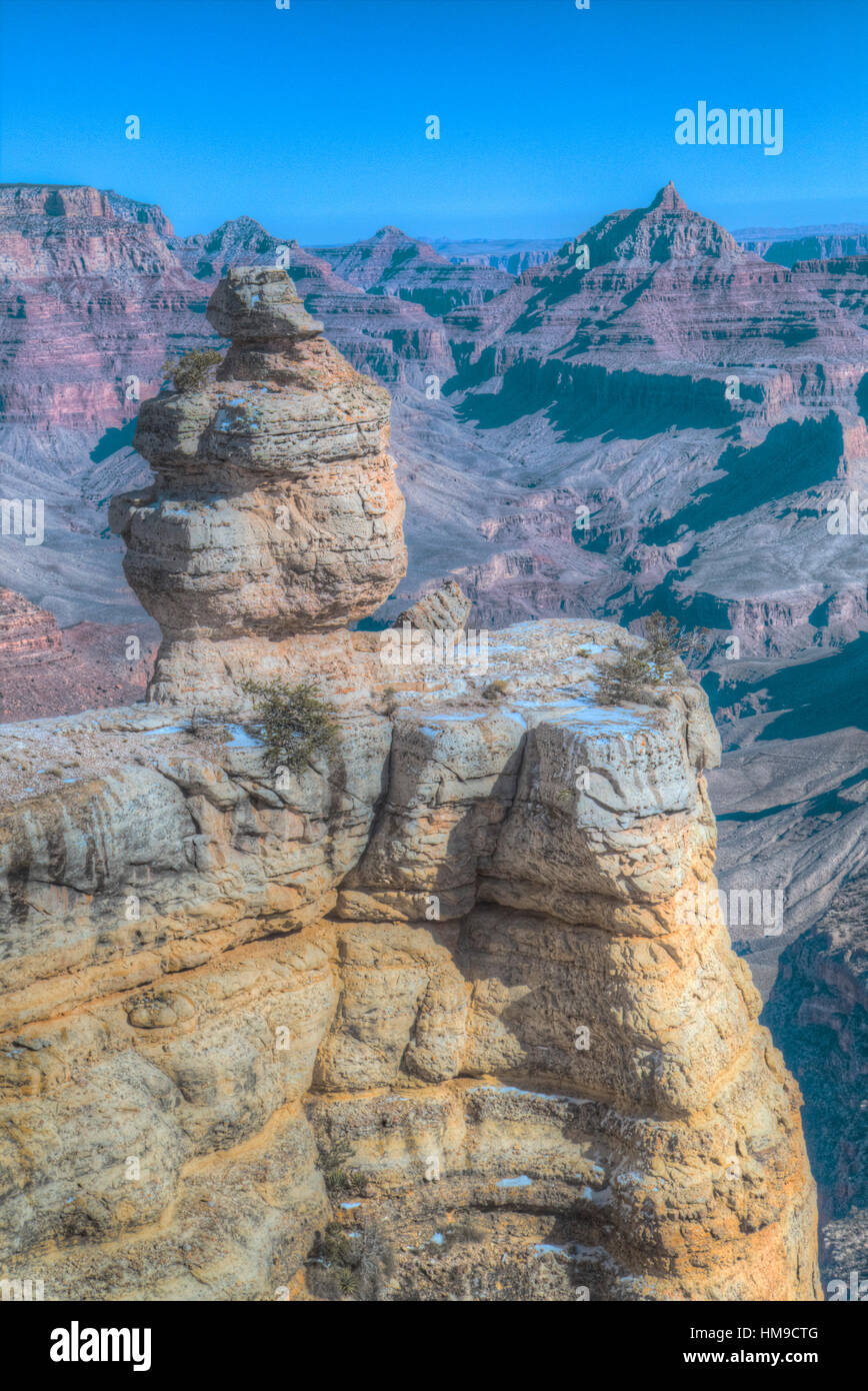 Duck Rock, South Rim, Grand Canyon National Park, UNESCO World Heritage Site, Arizona, USA Stock Photo