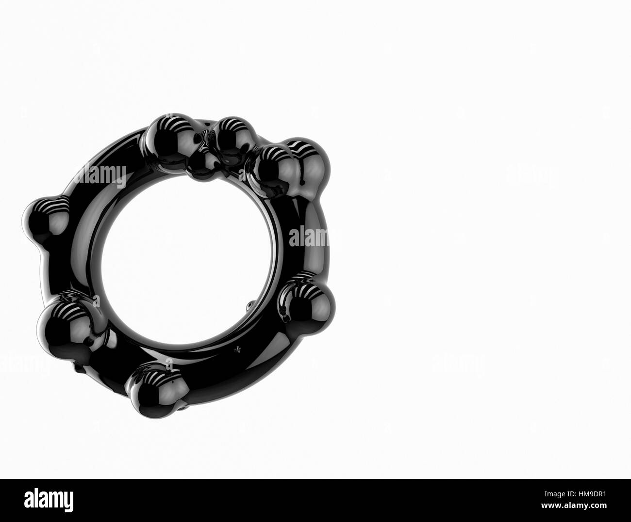 black geometric element. 3d abstract rendering background Stock Photo