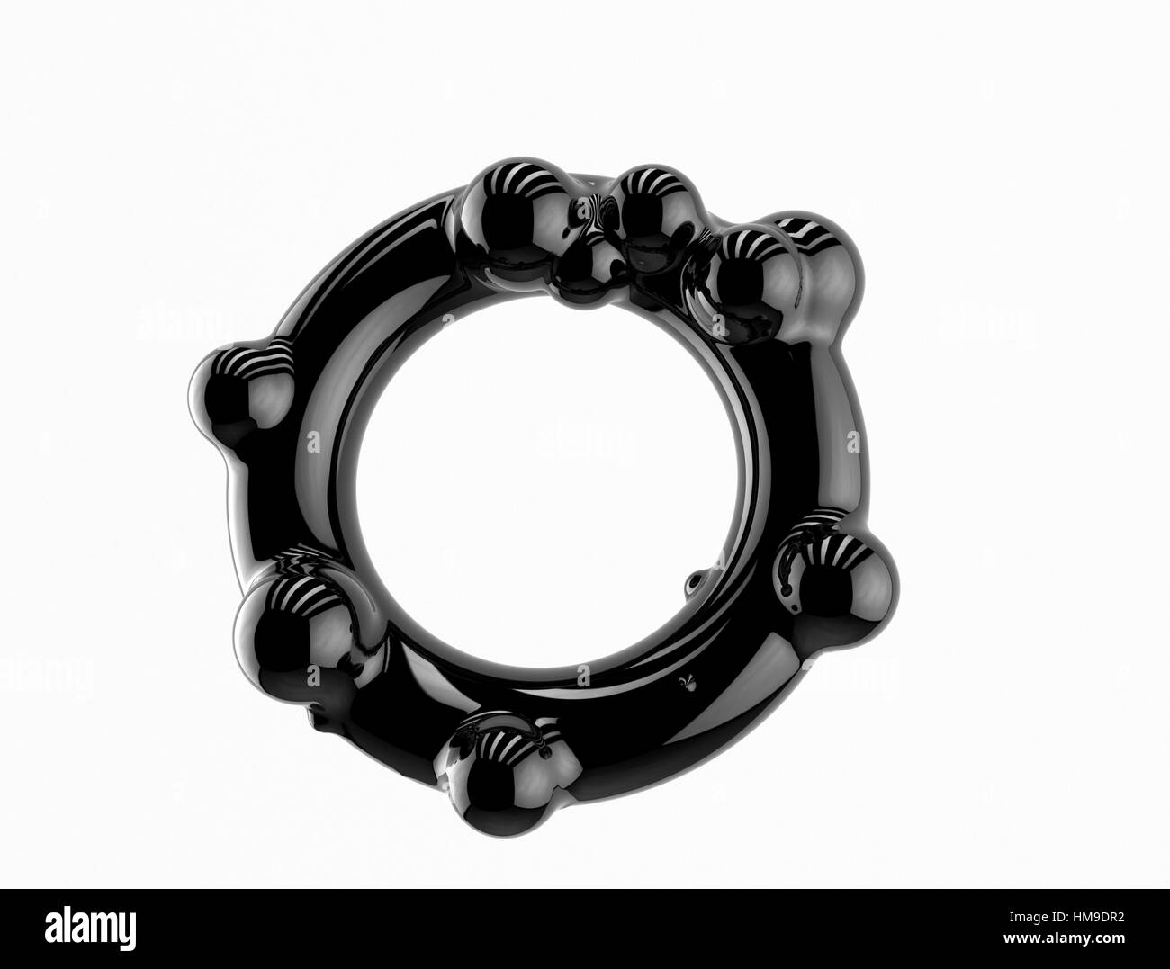 black geometric element. 3d abstract rendering background Stock Photo