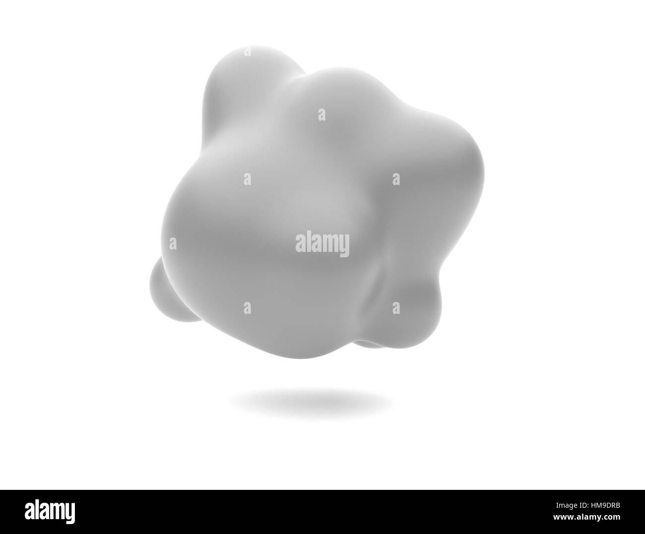 gray soft geometric shape. 3d abstract rendering background Stock Photo