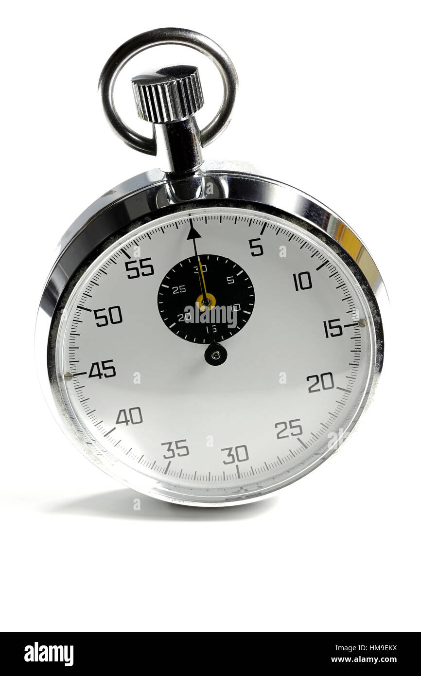 analogue stopwatch isolated white background Stock Photo Alamy
