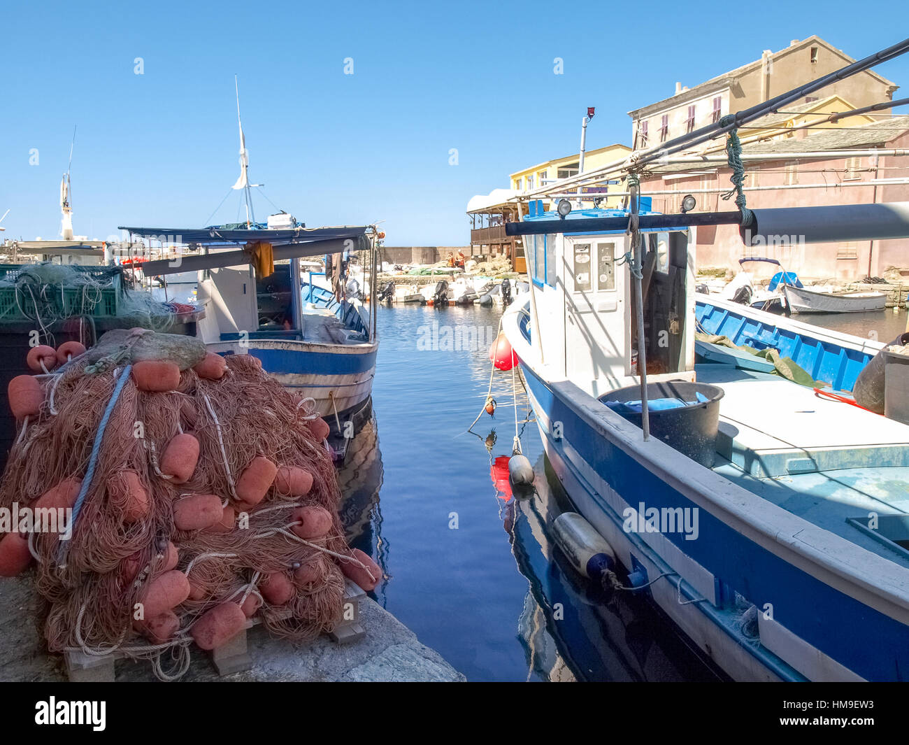 Corse - Corsica, France - september 2, 2014: Image of Cap Corse, the mediterranean coast. Port of Centuri. Stock Photo