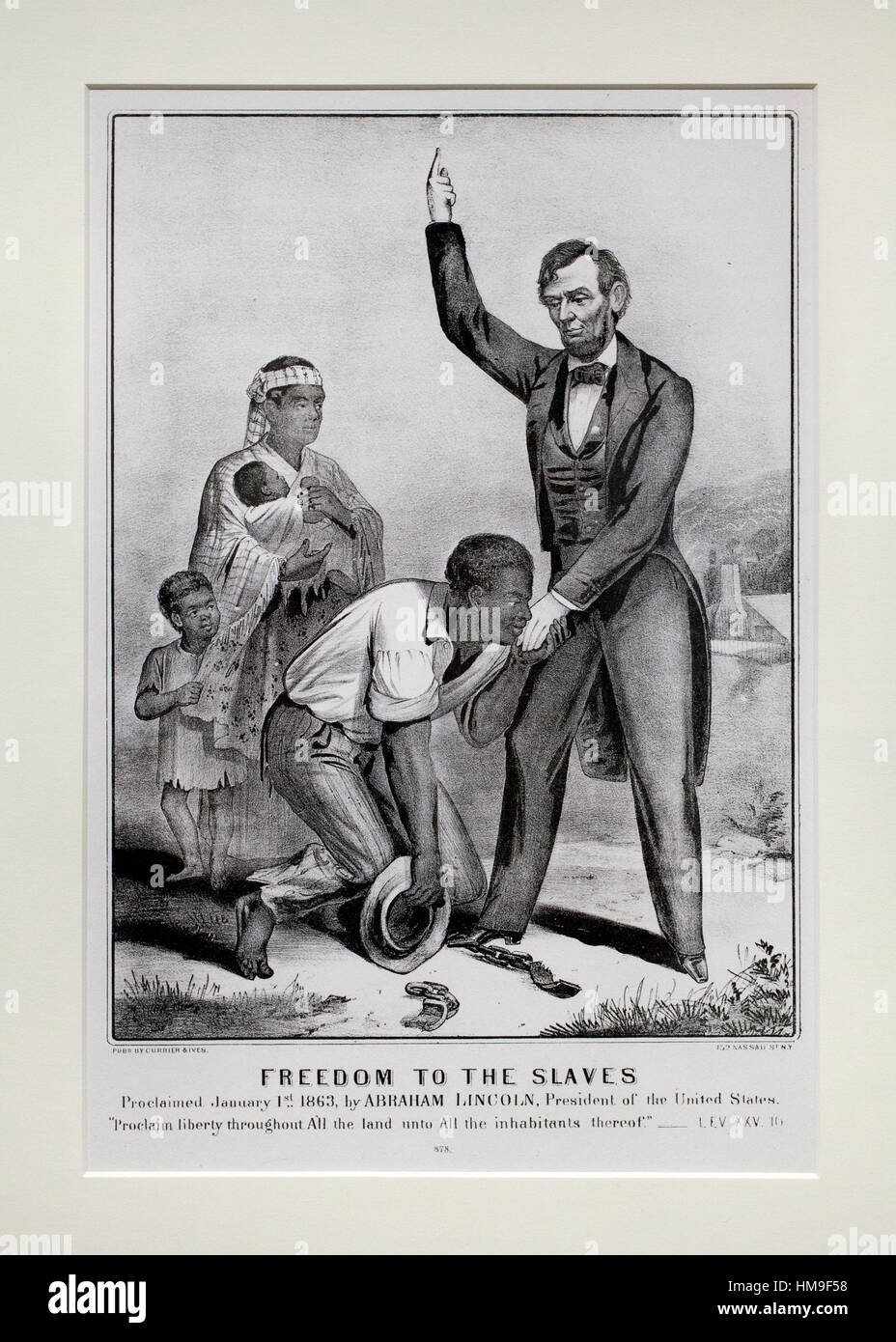 "Freedom to the slaves" Currier & Ives lithograph, circa 1863 - USA Stock Photo