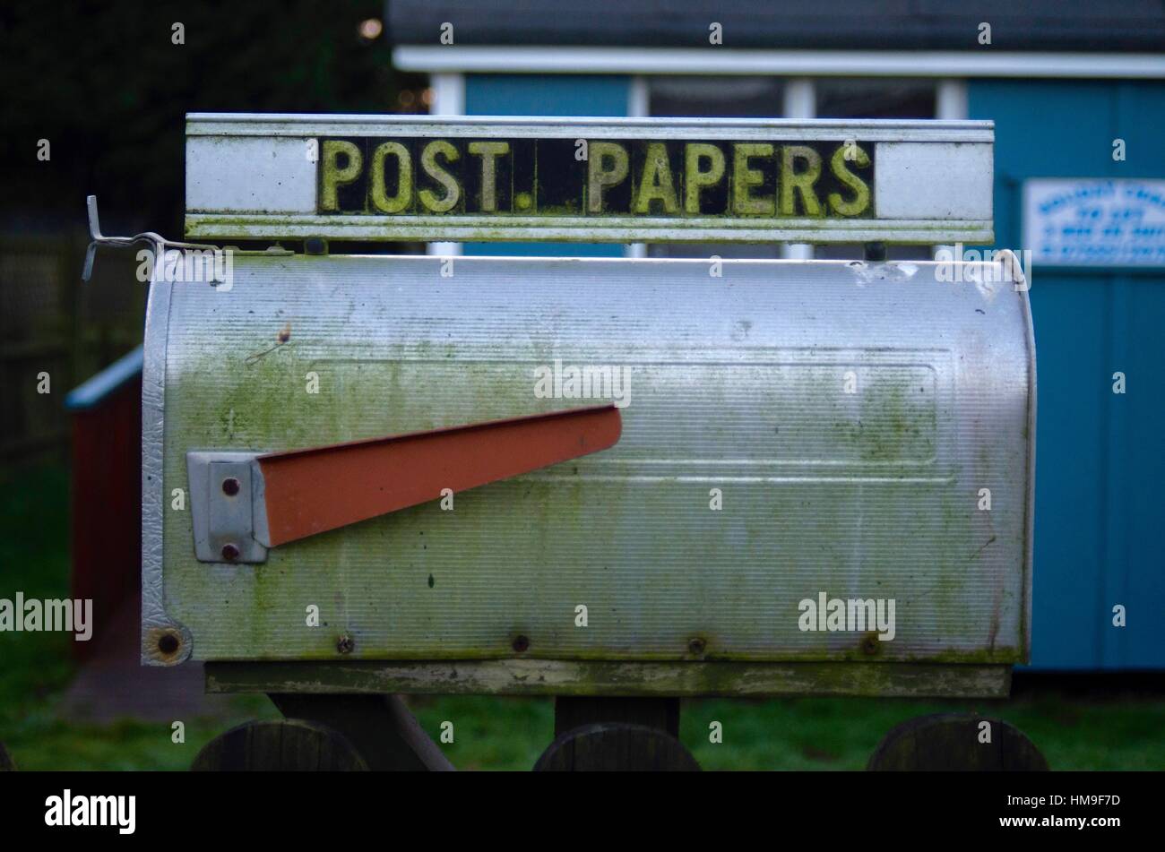 Post Box on Humberston Fitties Cleethorpes Stock Photo