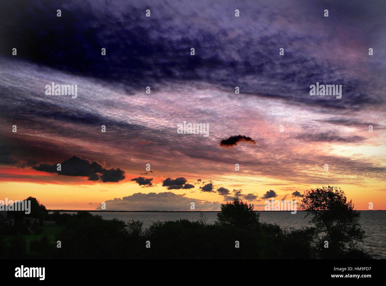 Sunrise over Lake Ontario Stock Photo Alamy