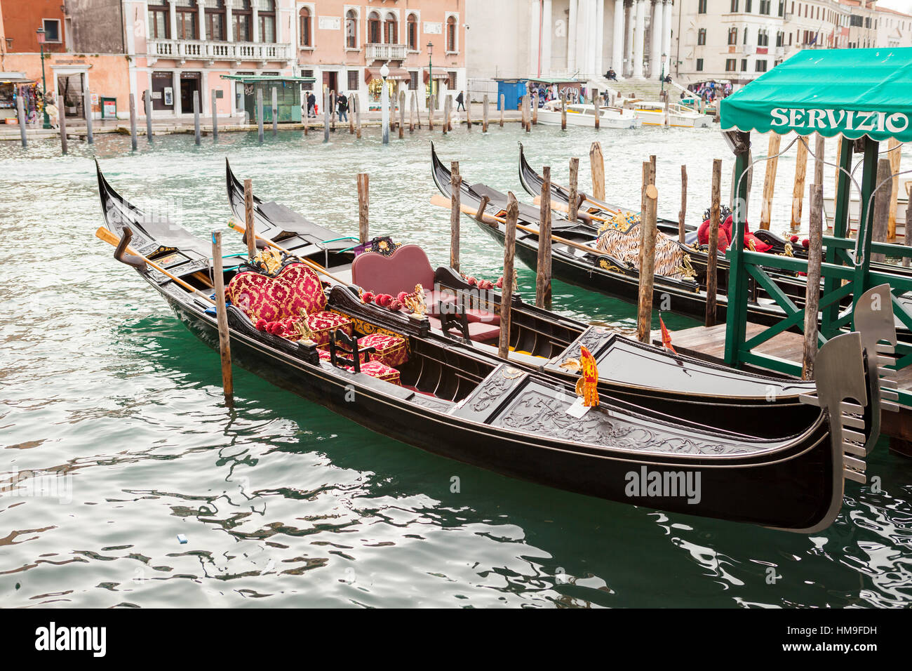Gondola in venice in Italy with water Stock Photo - Alamy