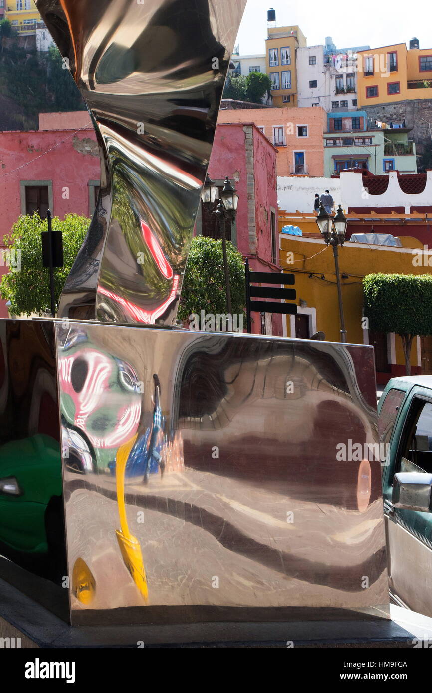 Abstract Reflection, Guanajuato Stock Photo