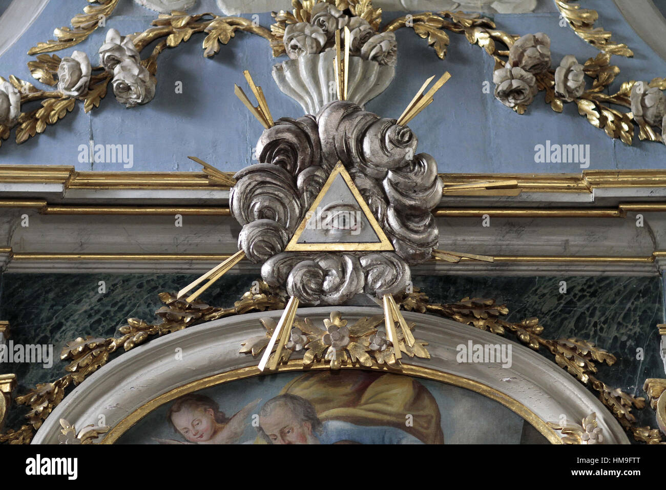 Oeil de Dieu. Eglise Saint JeanBaptiste Stock Photo 132975720 Alamy