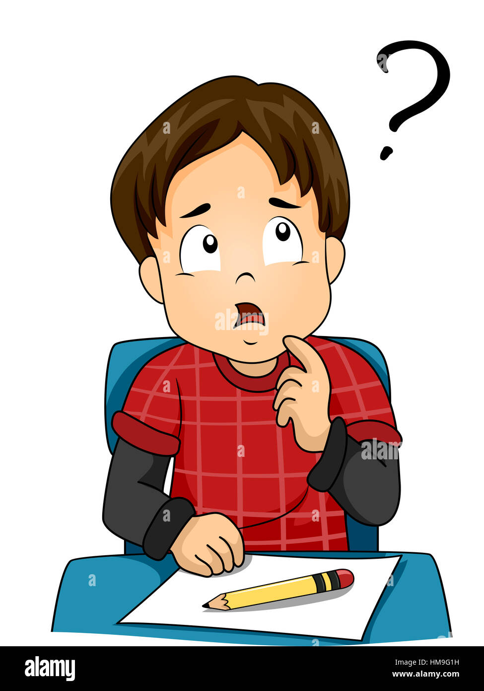 Illustration of a Confused Little Boy Thinking to Himself Stock Photo - Alamy Illustration of a Confused Little Boy Thinking to Himself Stock Photo - Alamy