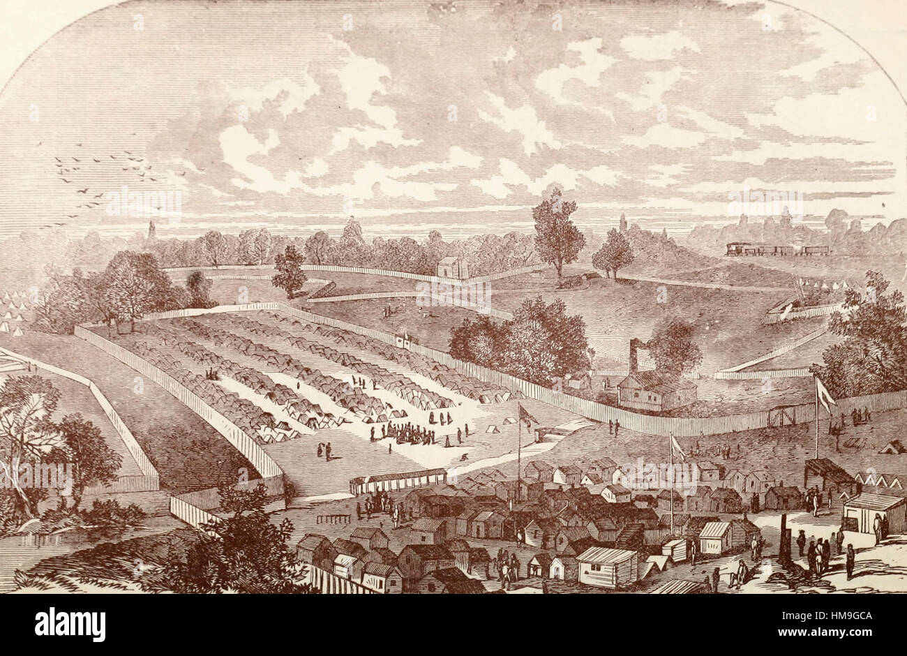 Prison Camp at Andersonville, USA Civil War Stock Photo Alamy