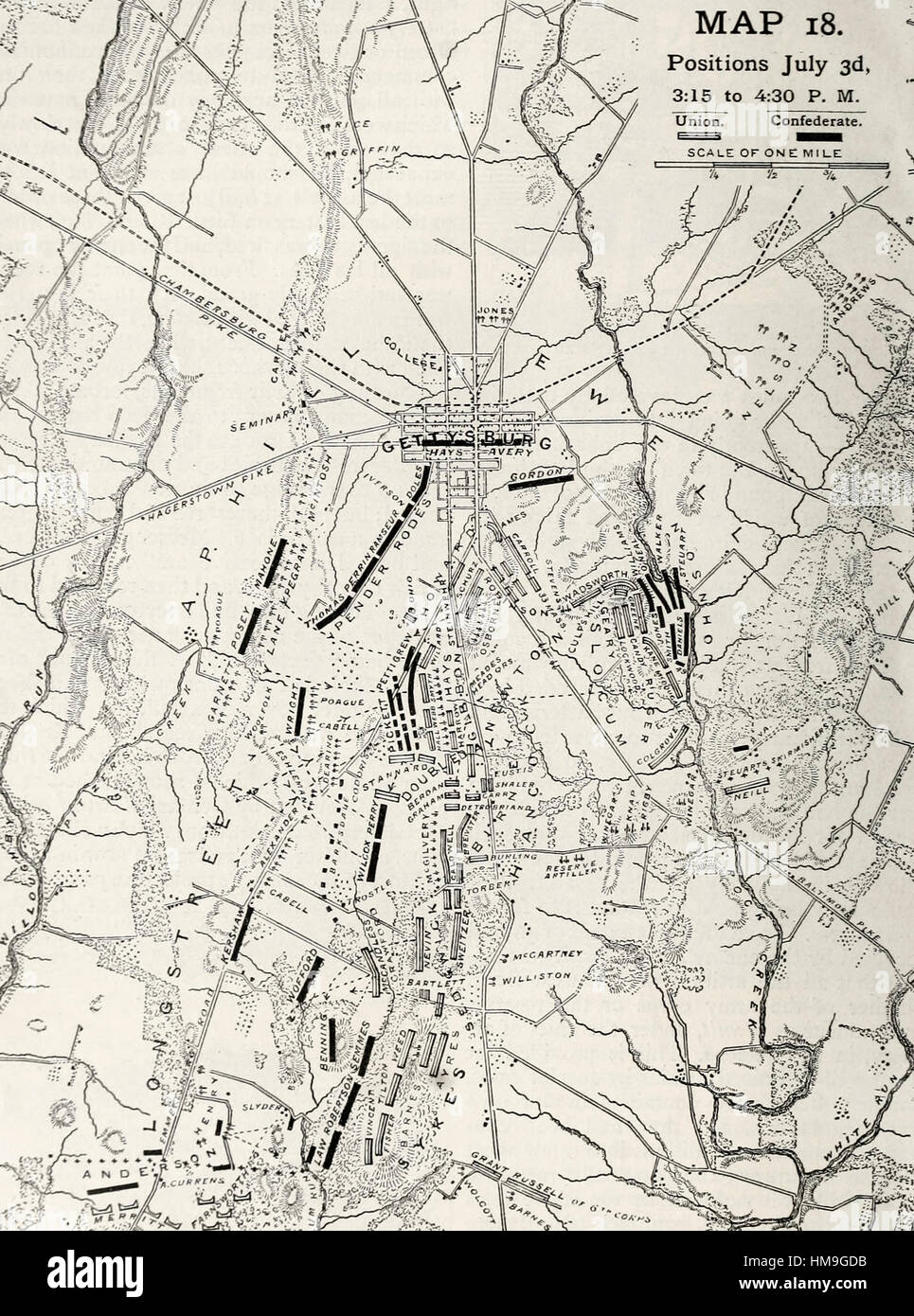 Gettysburg map hires stock photography and images Alamy