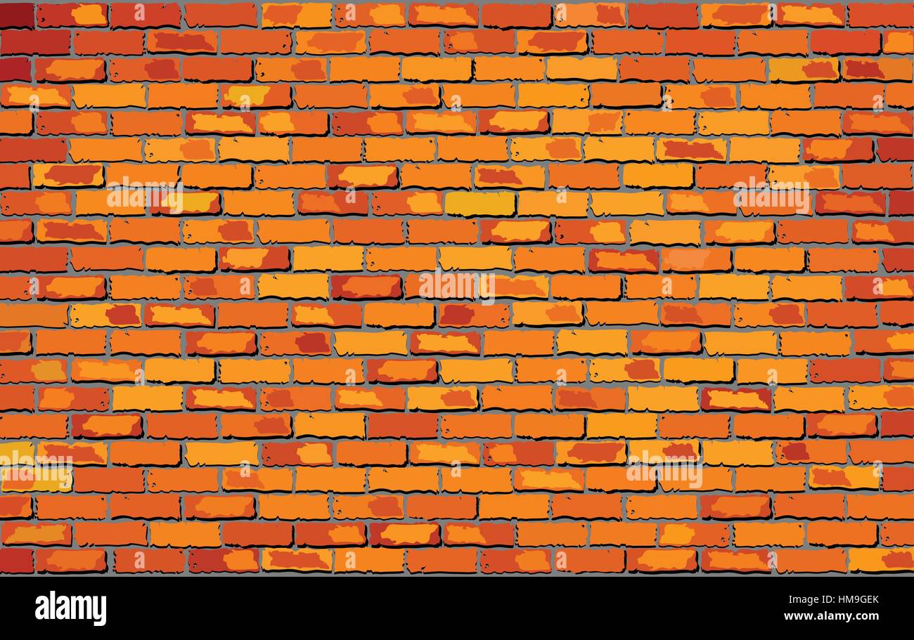 Orange brick wall Stock Vector Image & Art Alamy