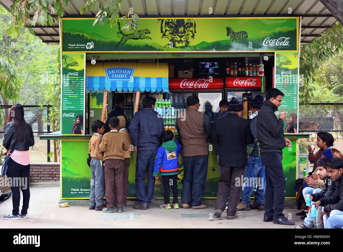 Refreshment Counter in India Stock Photo
