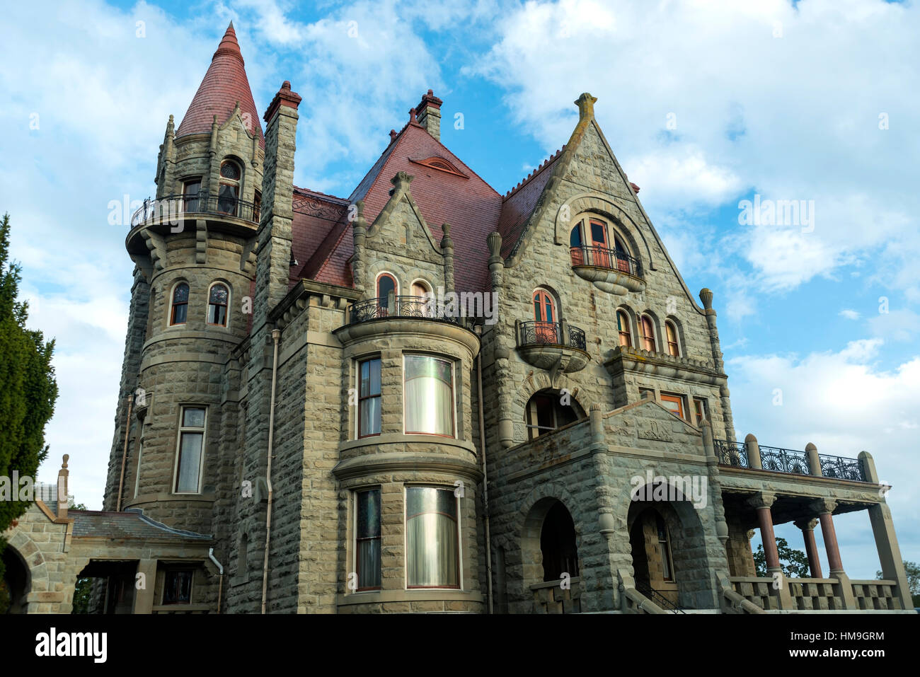 Canada National Historic Building in Vancouver Island - Beautiful craigdarroch castle 1. Stock Photo