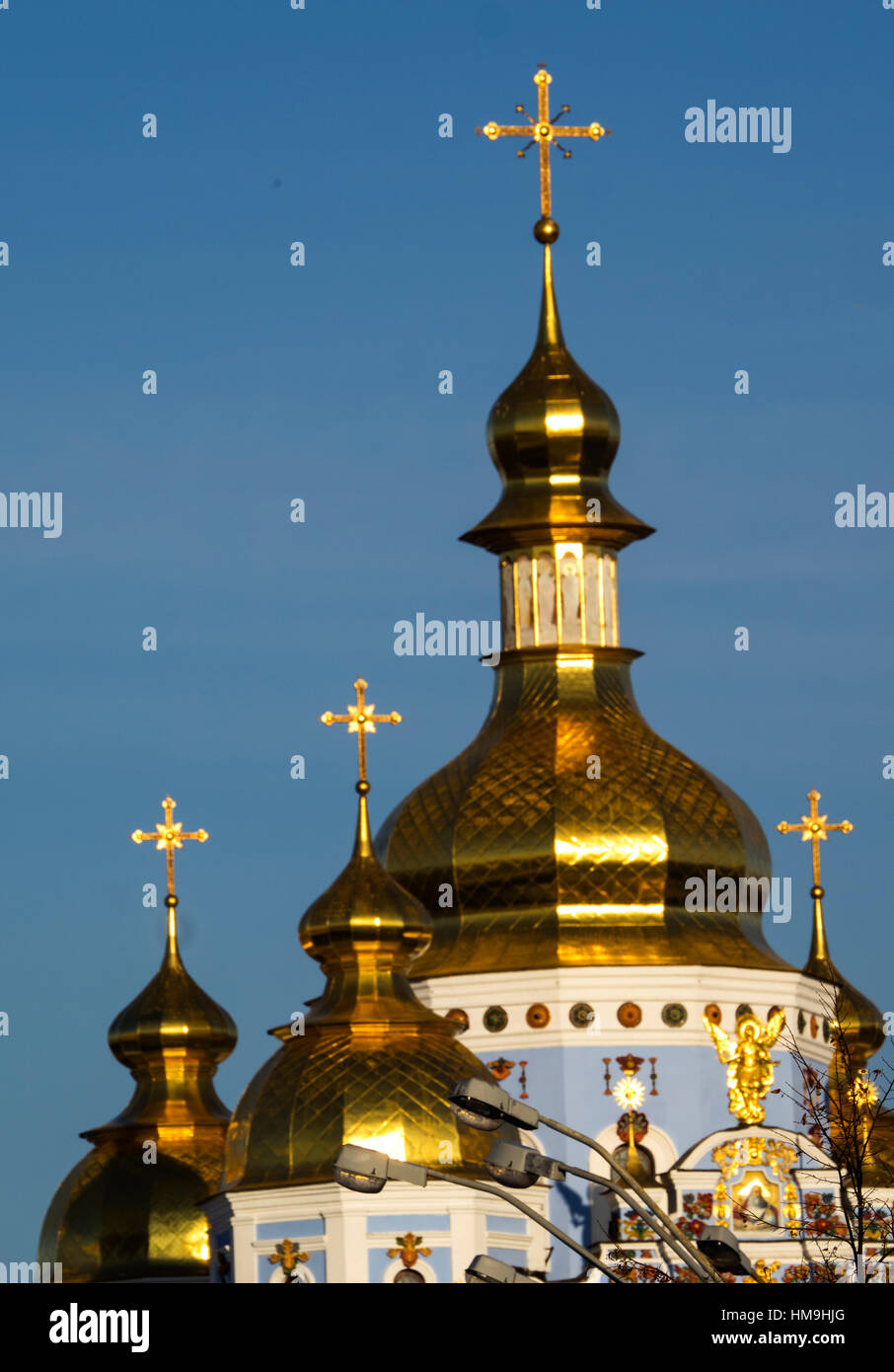 St. Michael's Golden-Domed Monastery is a functioning monastery. Originally built in the Middle Ages, the monastery comprises the Cathedral itself, th Stock Photo