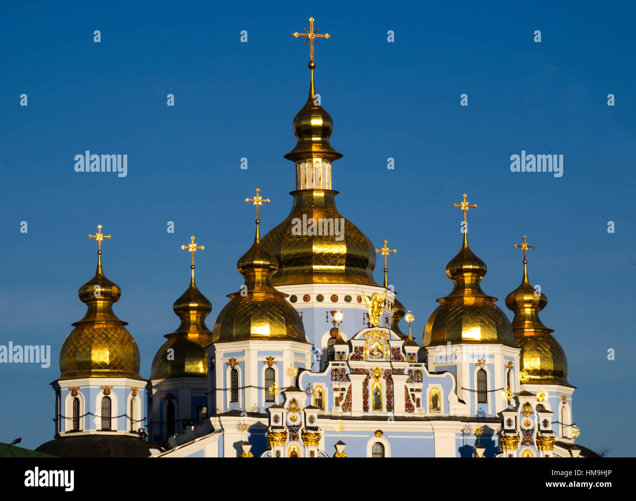 St. Michael's Golden-Domed Monastery is a functioning monastery. Originally built in the Middle Ages, the monastery comprises the Cathedral itself, th Stock Photo