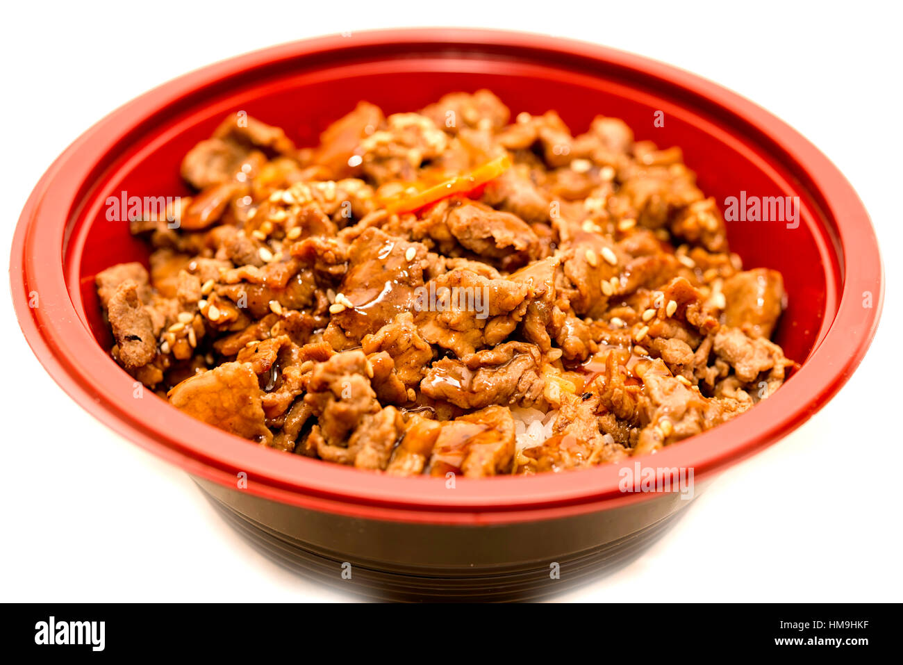 Beef Teriyaki Rice Bowl Stock Photo Alamy