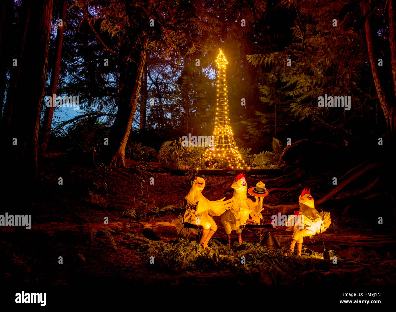 National Historic Site in Vancouver Island Beautiful Christmas lighting in The Butchart