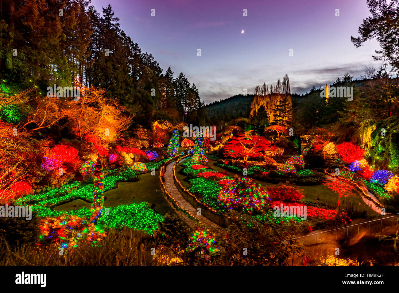 National Historic Site in Vancouver Island Christmas lighting in