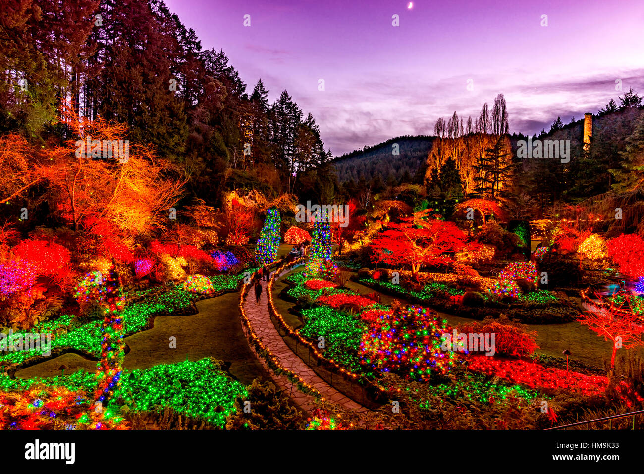 National Historic Site in Vancouver Island Christmas lighting in