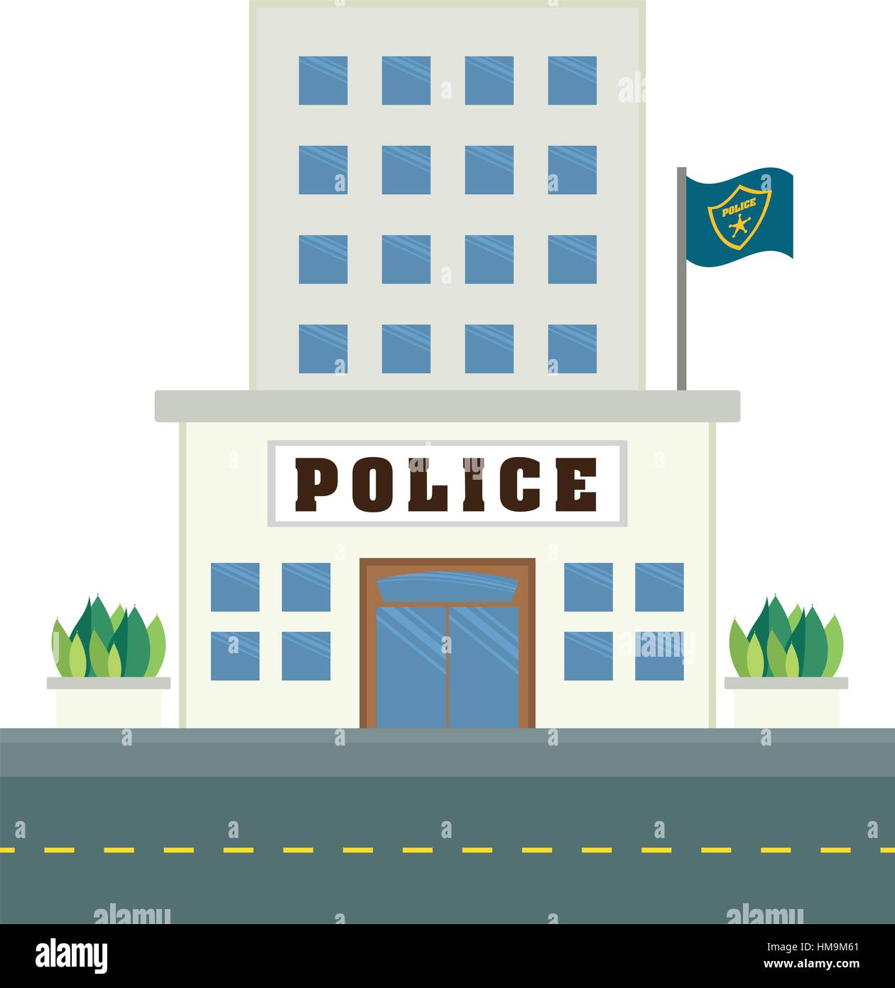 police station icon vector