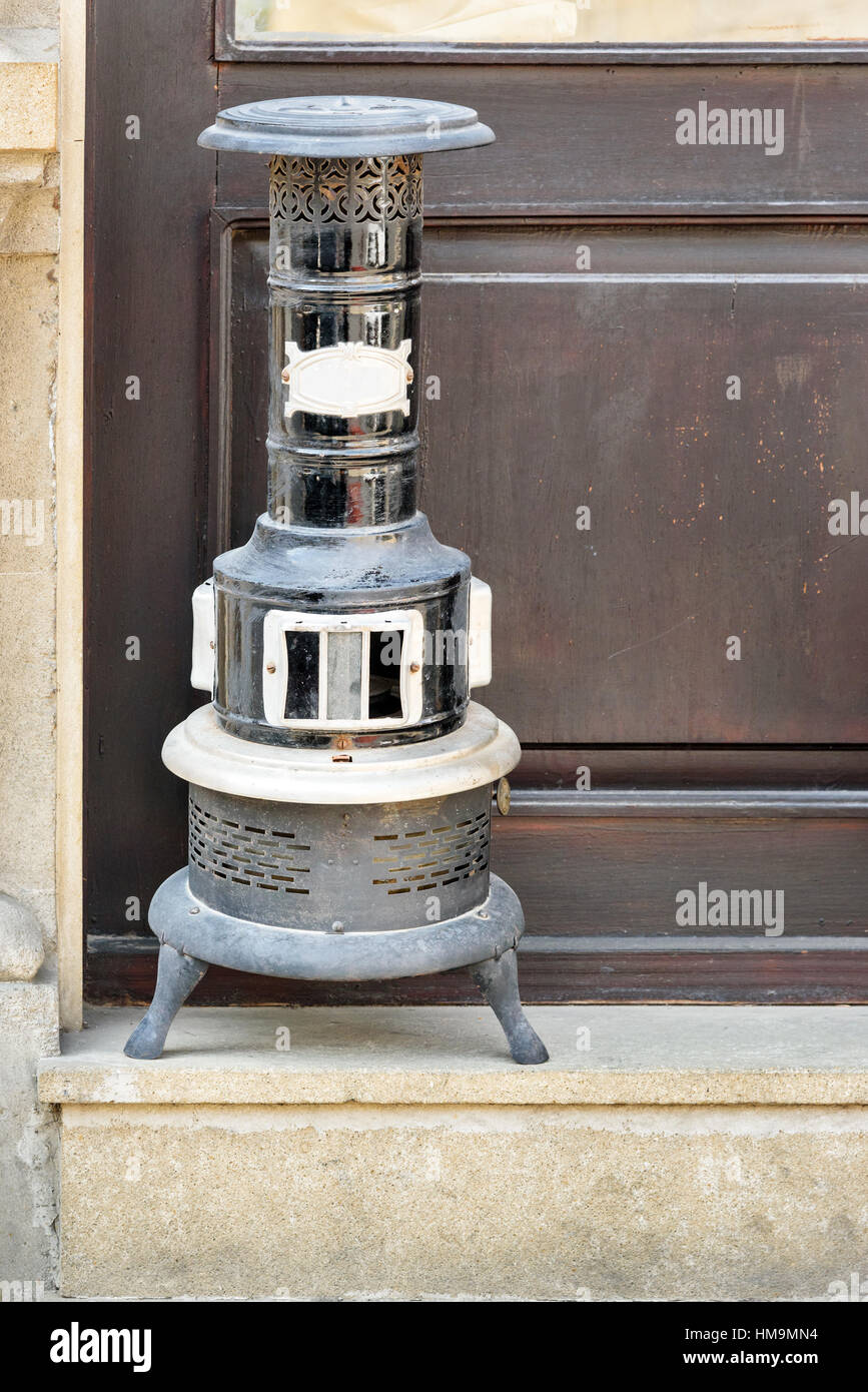 Vintage Kerosene Heater in Old city, Icheri Sheher of Baku. Azerbaijan. Stock Photo