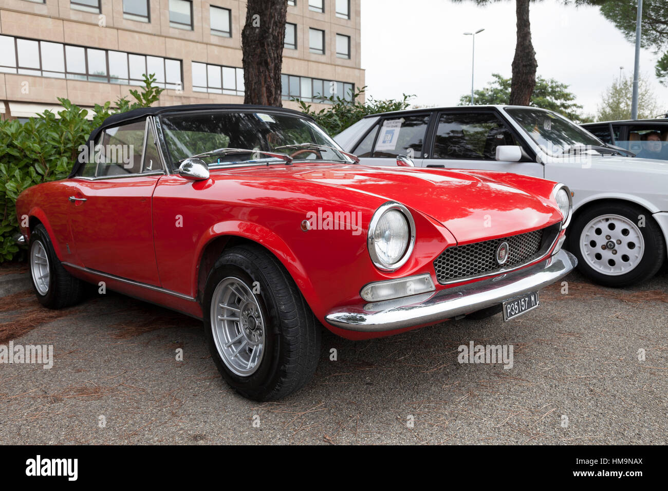 Fiat 124 sport coupe with hard top Stock Photo