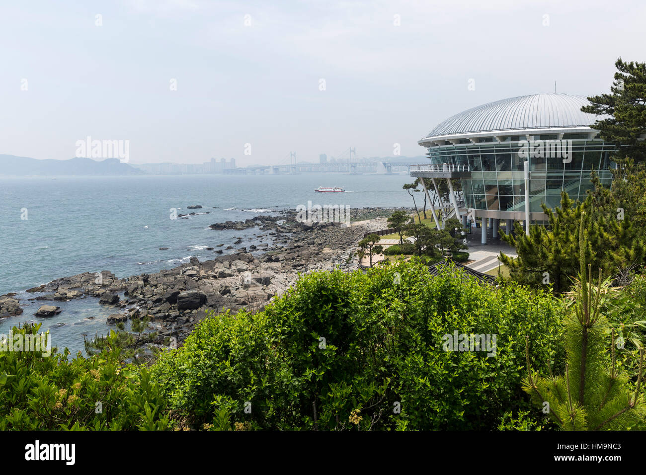 Nurimaru APEC House, Dongbaek Island Park, Busan, South Korea Stock Photo