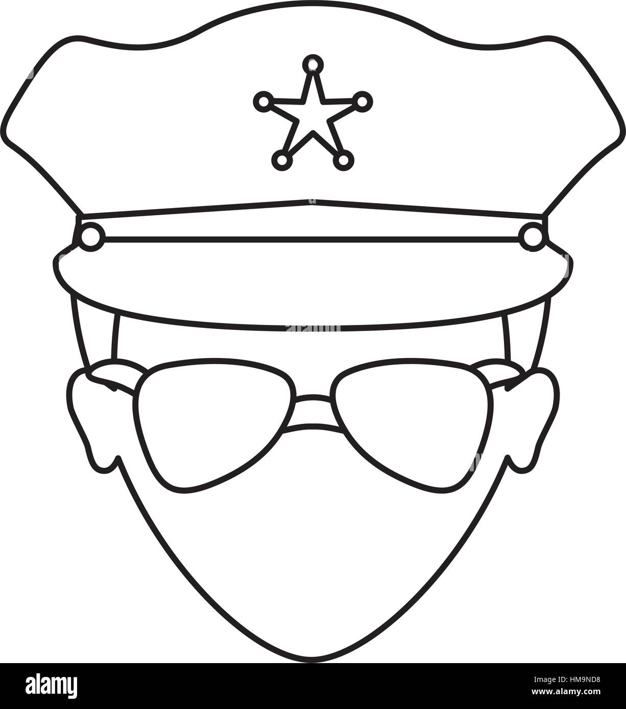 police officer icon image vector illustration design Stock Vector