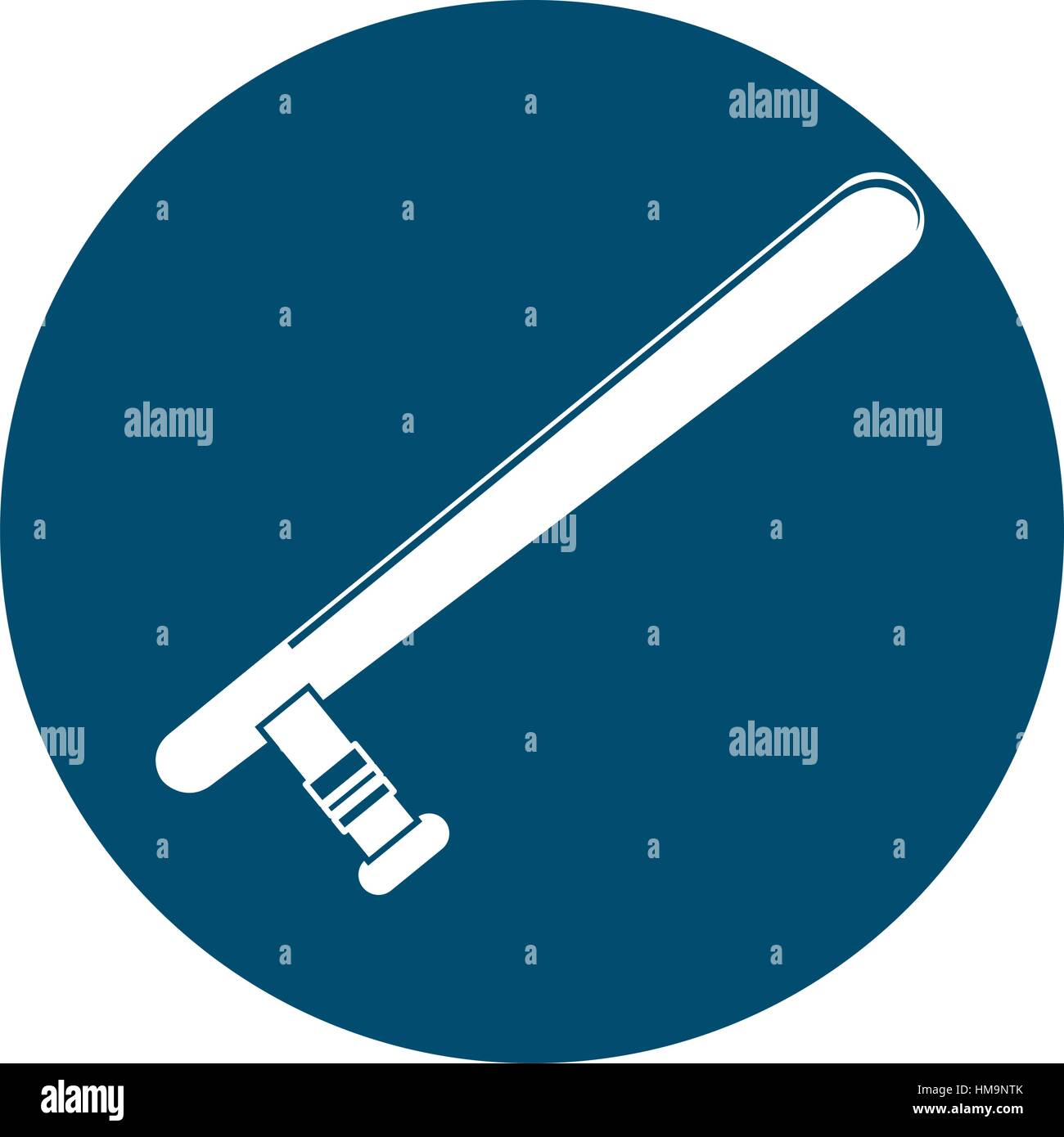 police baton two tone button icon image vector illustration design ...
